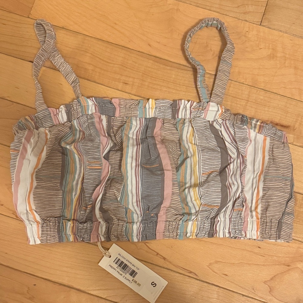 Z Supply Multicolor Striped Crop Top